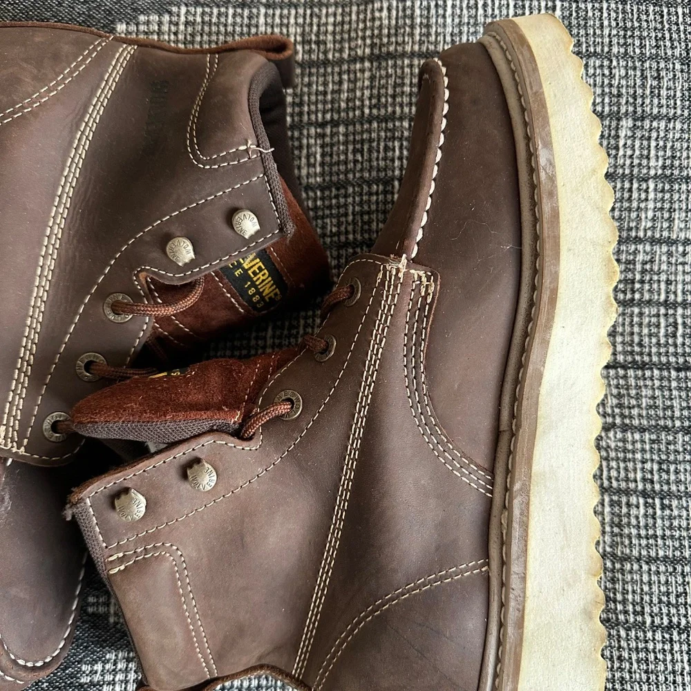 WORN ONCE! Wolverine Men's Loader 6 " Soft Toe Wedge Work Boot - Picture 4 of 11